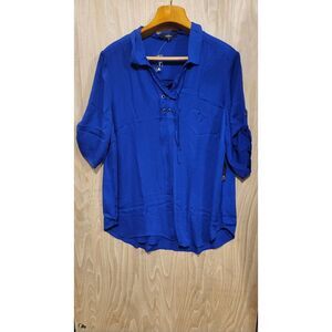Louise Paris 2X Blue Blouse Top Women's‎ NWT Pullover
